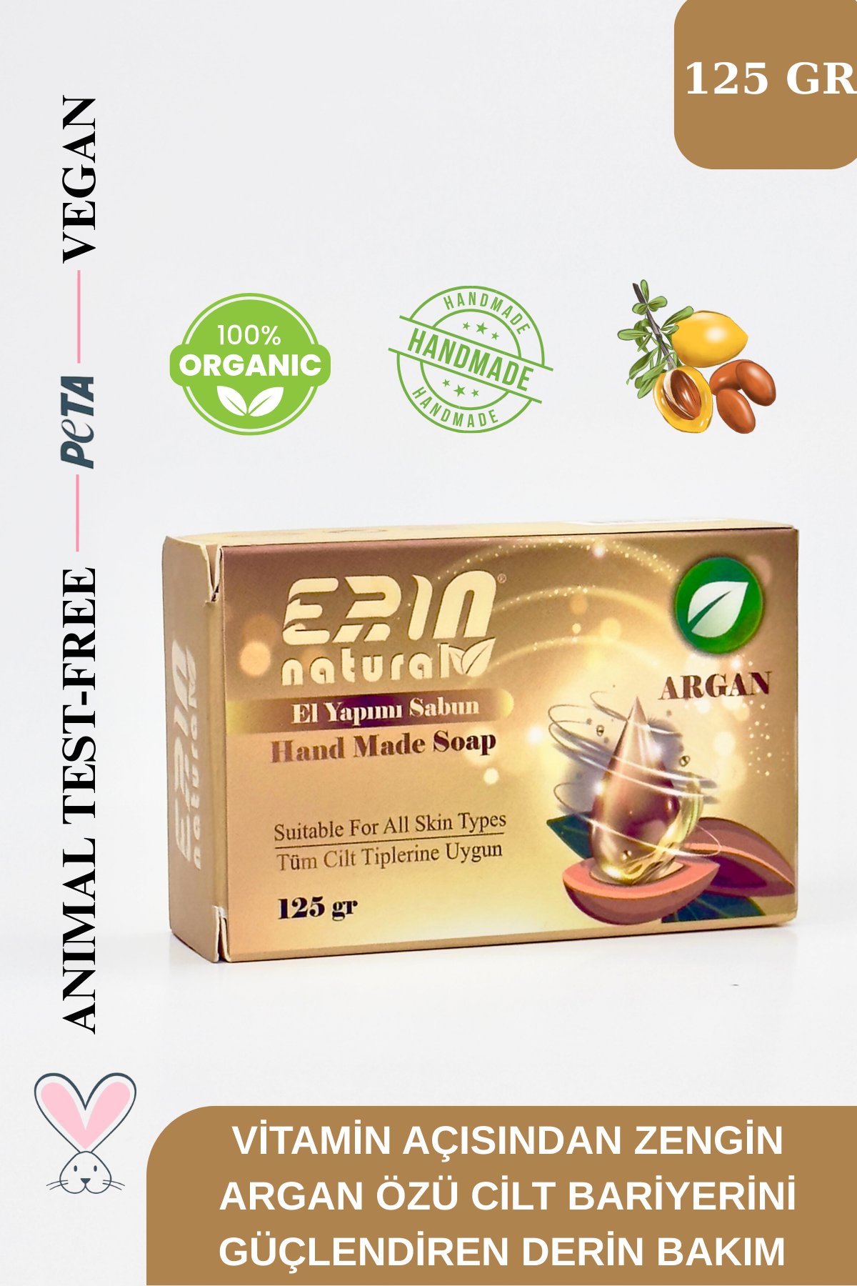 El Yapımı Argan Yağlı Sabun 125 gr