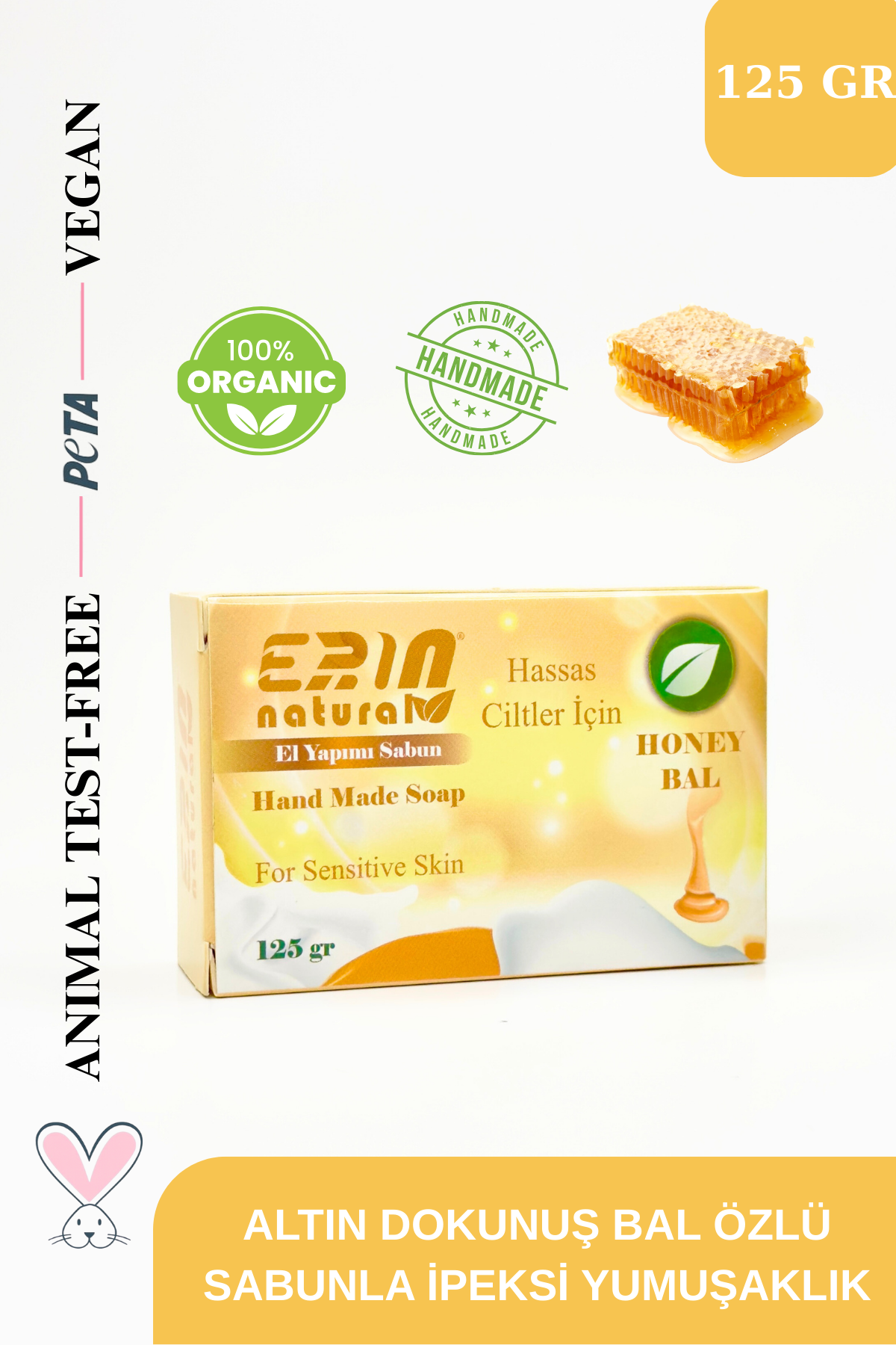 El Yapımı Ballı Sabun 125 gr