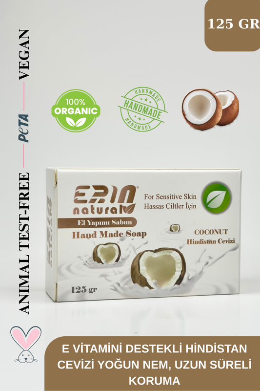 El Yapımı Hindistan Cevizi Yağlı Sabun 125 gr