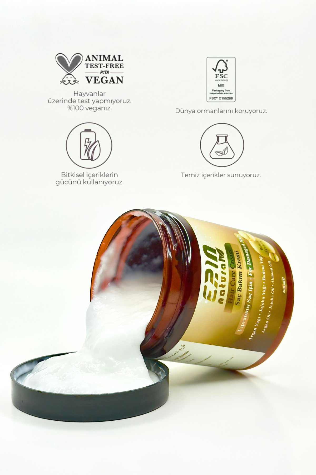 Onarıcı ve Dolgunlaştırıcı Saç Bakım Kremi 200 ml